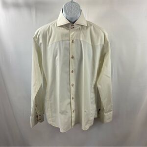 Stone Rose White with floral Collar, Cuffs